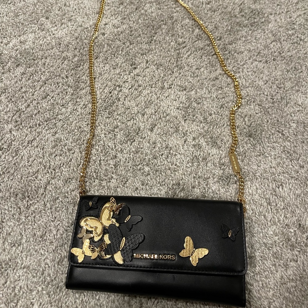 Michael Kors Butterfly Convertible Chain Wallet